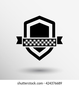 Shield icon vector illustration Protection Award logo.