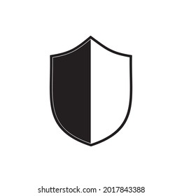 Signo de ilustración del vector de icono Escudo