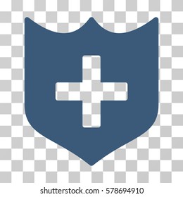 Shield icon. Vector illustration style is flat iconic symbol, blue color, transparent background. Designed for web and software interfaces.