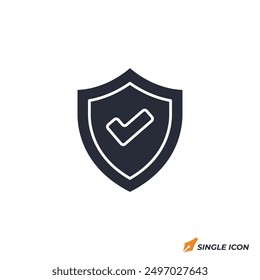 Shield icon vector illustration. Shield symbol isolated on white background