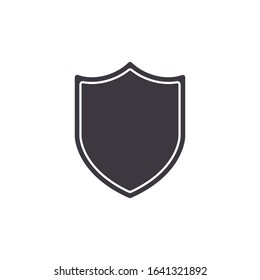 Shield icon, Vector isolated flat design illustration.