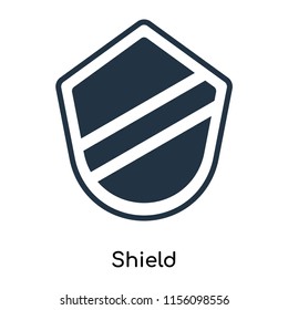 Shield icon vector isolated on white background, Shield transparent sign , symbols or elements in filled style