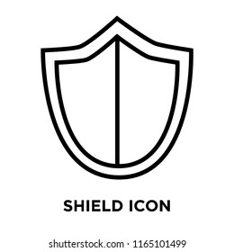 Shield icon vector isolated on white background, Shield transparent sign