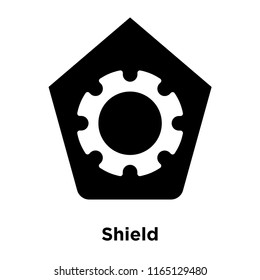 Shield icon vector isolated on white background, Shield transparent sign , black symbols