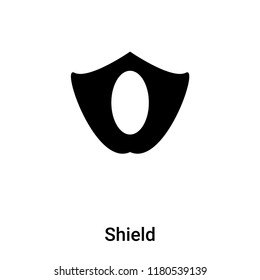 Shield icon vector isolated on white background, logo concept of Shield sign on transparent background, filled black symbol