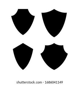 Shield icon vector isolated on set