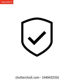 shield icon vector line style