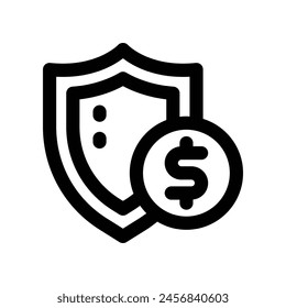 shield icon. vector line icon for your website, mobile, presentation, and logo design.