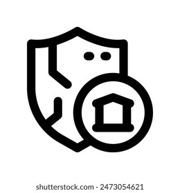 shield icon. vector line icon for your website, mobile, presentation, and logo design.