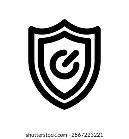 shield icon. vector line icon for your website, mobile, presentation, and logo design.