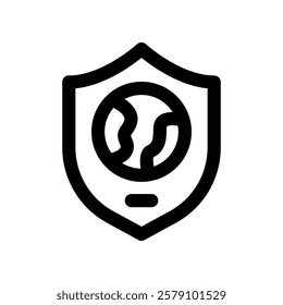 shield icon. vector line icon for your website, mobile, presentation, and logo design.