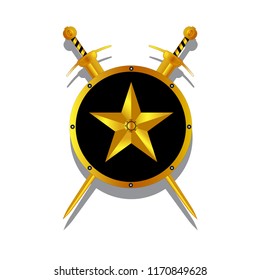 shield  icon, vector logo coat of arms  - sign protection - concept security