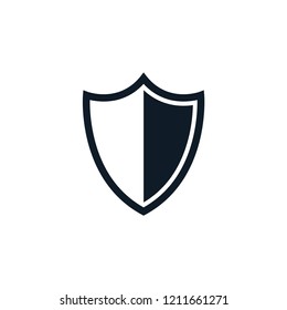 Shield icon vector logo trendy