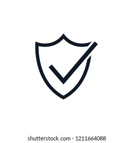 Shield icon vector logo trendy