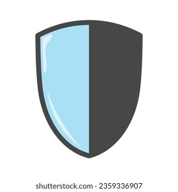 Shield icon vector on trendy design