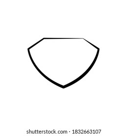 Shield icon vector on white background