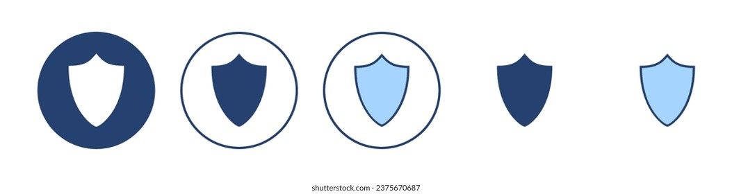 Vector de icono Escudo. Icono de protección. Signo de seguridad y símbolo