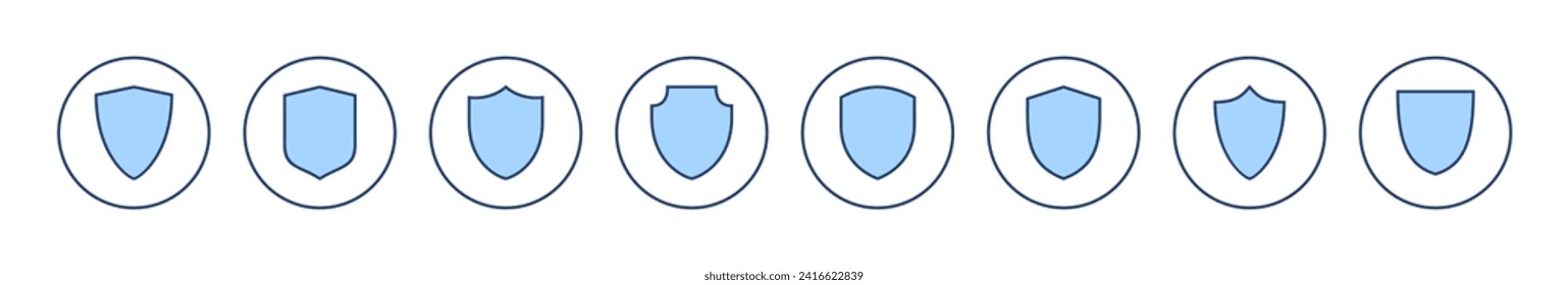 Vector de icono Escudo. Icono de protección. Signo de seguridad y símbolo