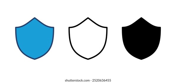 Vector de icono de escudo. Icono de protección Vector. Icono de Vector de seguridad