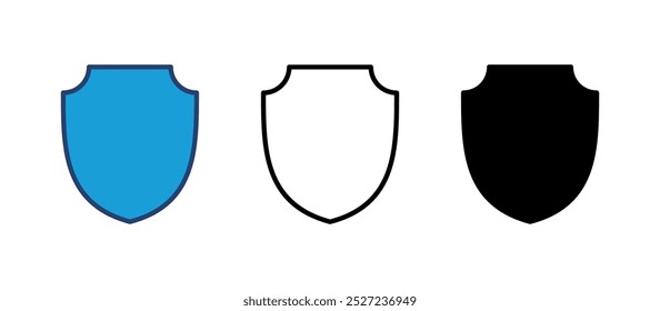 Vetor de ícone de escudo. Vetor de ícone de proteção. Ícone de vetor de segurança