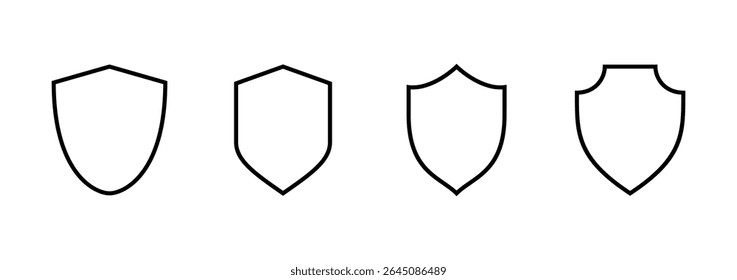 Vector de icono de escudo. Icono de protección. Signo y símbolo de seguridad