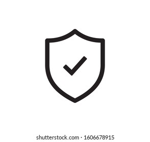Shield icon vector. Secure and protection icon symbol illustration - Shutterstock ID 1606678915