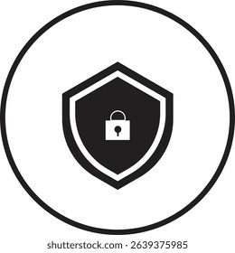 shield icon vector with security