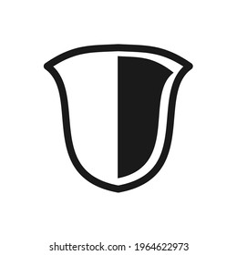 Shield icon vector. Security icon. Protection icon. Safety system. Protection activated. Logo template. Virus protection. Black icon isolated on a blank background. Can be edited and changed colors. 