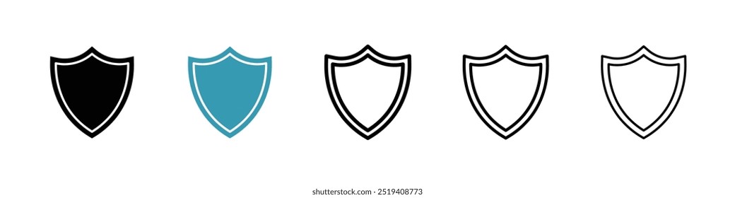 Ícone de escudo ícone de vetor definido. EPS 10