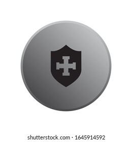 Schild Vektorillustration Symbol einzeln für Grafik und Webdesign. Schildsymbol-Vorlagenfarbe bearbeitet auf weißem Hintergrund.