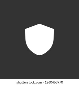 shield icon vector. shield sign on black background. shield icon for web and app
