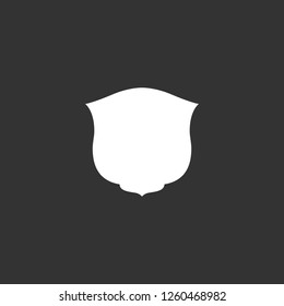 shield icon vector. shield sign on black background. shield icon for web and app