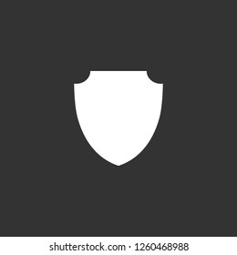 shield icon vector. shield sign on black background. shield icon for web and app