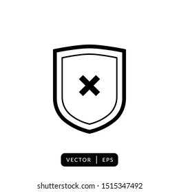 Shield Icon Vector - Sign or Symbol 