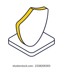 Icono Escudo, ilustración de material vectorial.