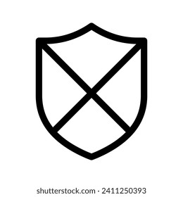 Design-Illustration für Schildsymbolen-Vektorsymbol