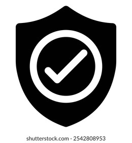Shield Icon Vector Symbol Design. Shield check mark icon vector illustration