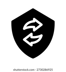 Ilustración de diseño de símbolo de Vector de icono de escudo