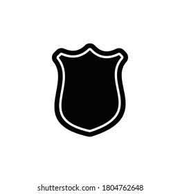 símbolo del vector del icono del escudo ilustración aislada fondo blanco