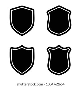 shield icon vector symbol isolated illustration white background