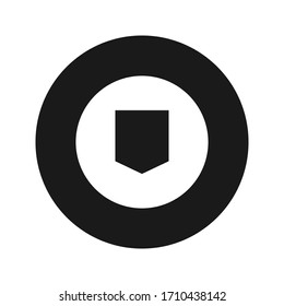 Shield icon vector template isolated. logo design, flat syle  color editable vector illustration on blank background