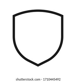 Shield icon vector template isolated. logo design, flat syle  color editable vector illustration on blank background