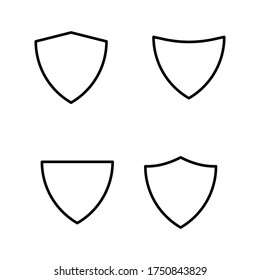 Plantilla de vector de icono Escudo aislada. diseño de logotipo, imagen vectorial editable en color plano en fondo en blanco