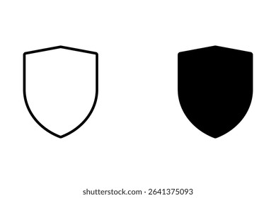 Shield icon vector template isolated. logo design, flat syle color editable vector illustration on blank background.	
