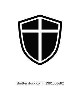 shield icon vector trendy flat design