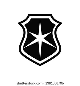 shield icon vector trendy flat design