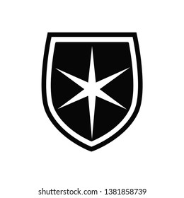 shield icon vector trendy flat design