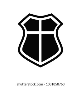 shield icon vector trendy flat design