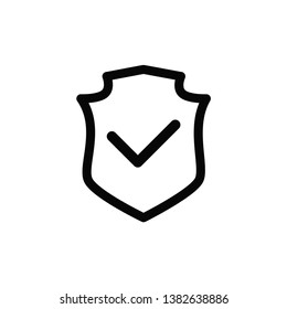 shield icon vector trendy flat style