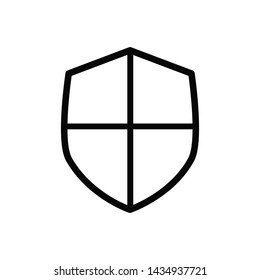 shield icon vector in trendy flat design 